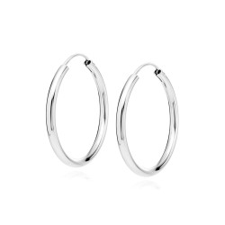 Cercei rotunzi argint rodiat Ø25 mm x 2 mm Creole DiAmanti KSZ2025ER-DIA (Argint 925‰ 2,3 g.)